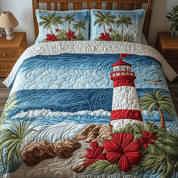 Nautical Charm 3-Piece Quilted Bedding Set NCU0NVH658