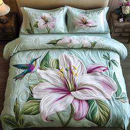 Blossom Beauty 3-Piece Quilted Bedding Set NCU0NVH425