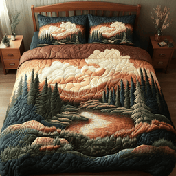 Alpine Glow 3-Piece Quilted Bedding Set NCU0NVH728