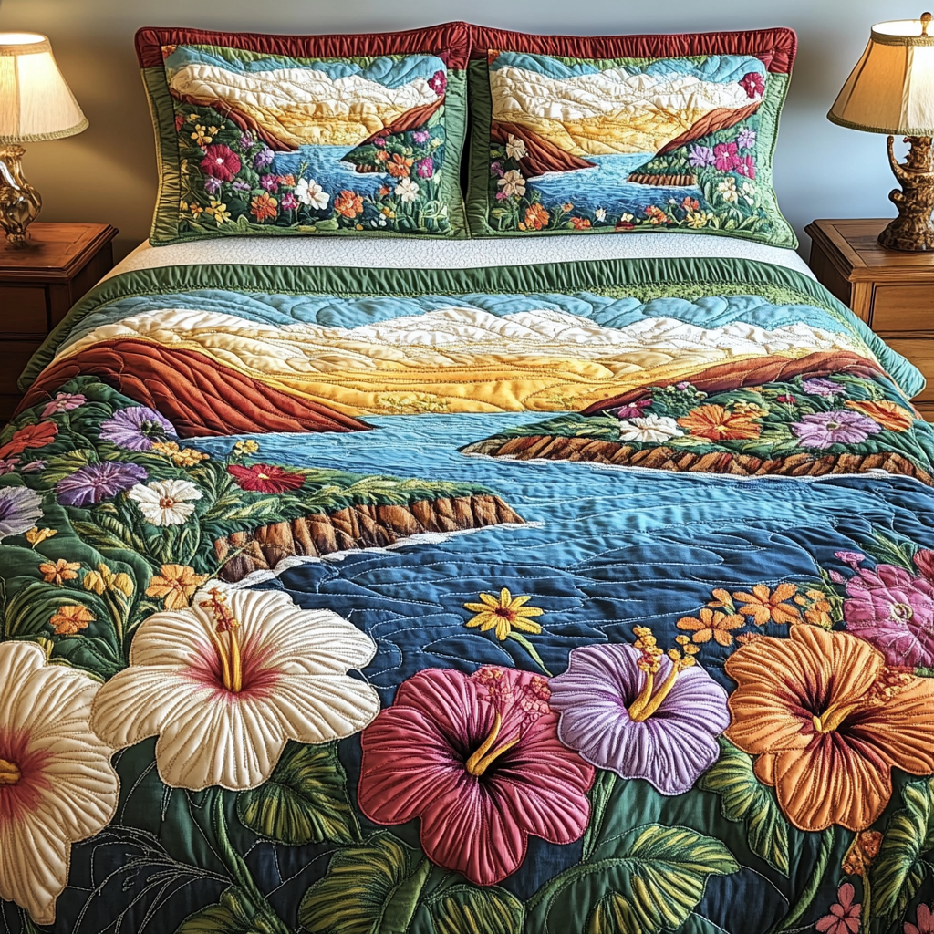 Coastal Calm Quilted Bedding Set NCU0DV200