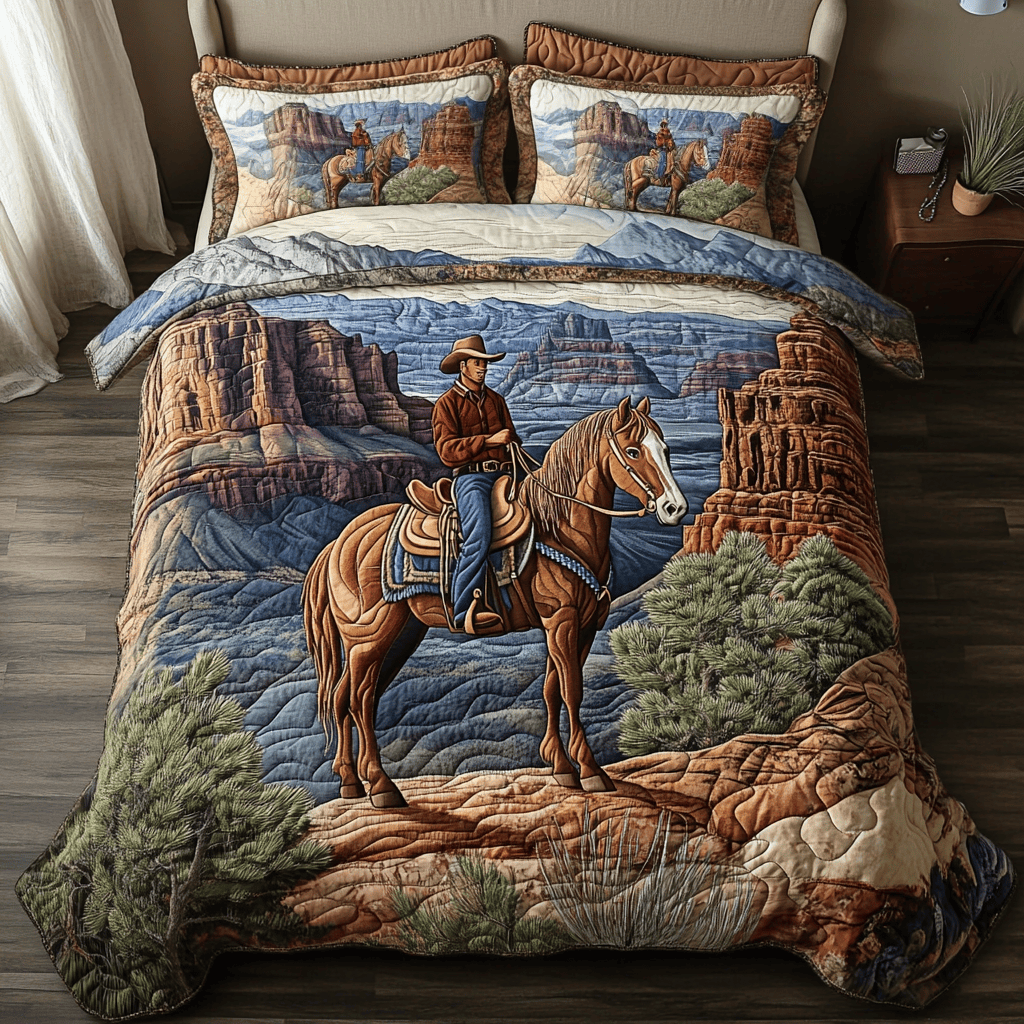 Desert Trail 3-Piece Quilted Bedding Set NCU0NVH594