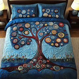Tranquil Nature 3-Piece Quilted Bedding Set NCU0NVH387