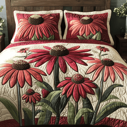 Wild Petals 3-Piece Quilted Bedding Set NCU0NVH636