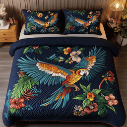 Azure Wings 3-Piece Quilted Bedding Set NCU0NVH739