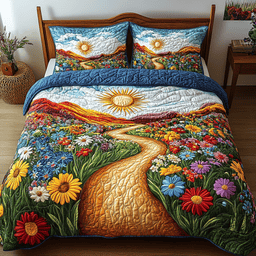 Floral Dream 3-Piece Quilted Bedding Set NCU0PVL120