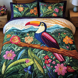 Exotic Haven 3-Piece Quilted Bedding Set NCU0NVH390