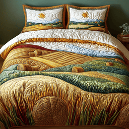 Farm Life 3-Piece Quilted Bedding Set NCU0NVH398