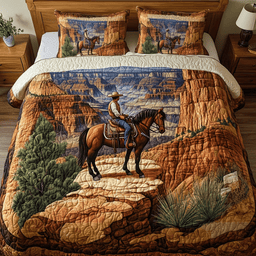 Cowboy Trail 3-Piece Quilted Bedding Set NCU0NVH595