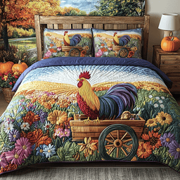 Rustic Charm 3-Piece Quilted Bedding Set NCU0NVH400