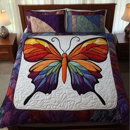 Rainbow Wings 3-Piece Quilted Bedding Set NCU0NNT595