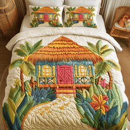 Sunshine Shores 3-Piece Quilted Bedding Set NCU0NVH701