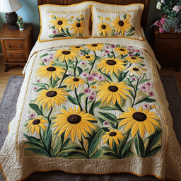 Wildflower Charm 3-Piece Quilted Bedding Set NCU0NVH632