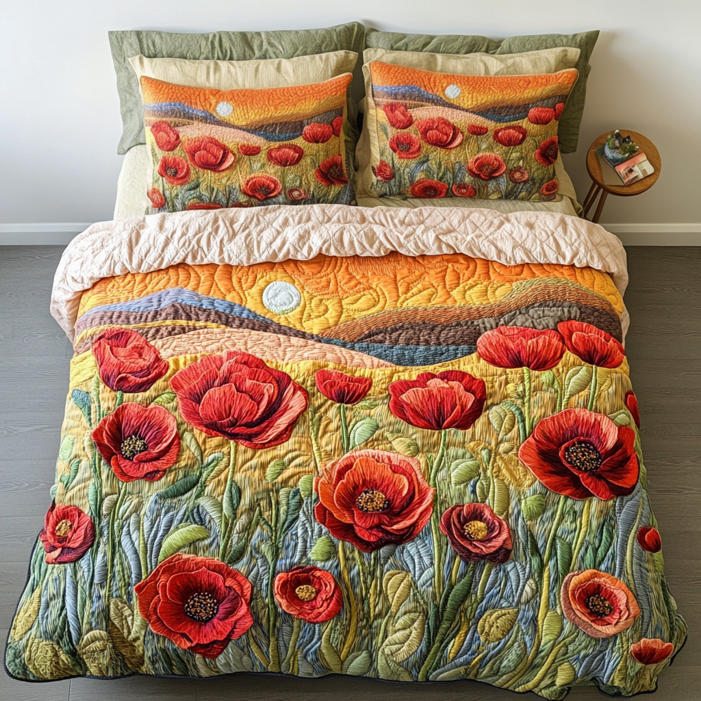 Evening Field 3-Piece Quilted Bedding Set NCU0NVH577