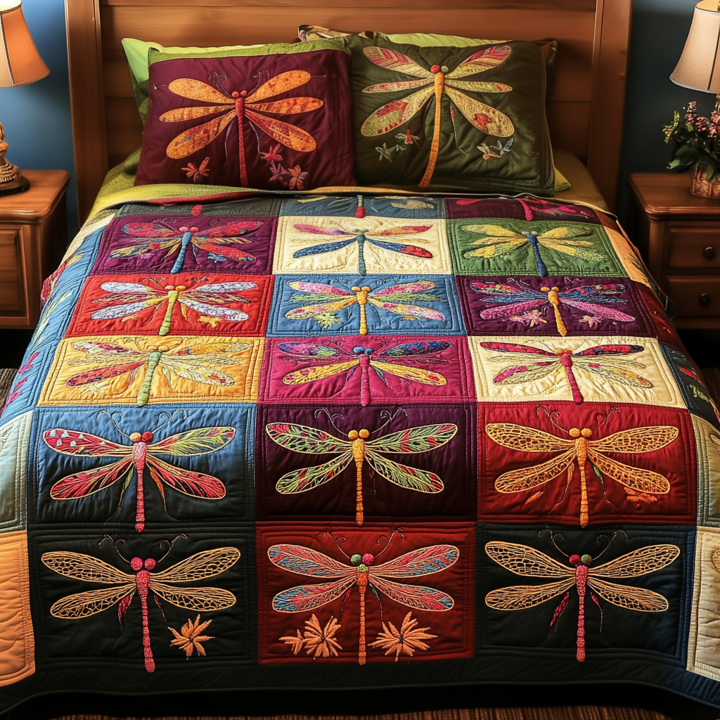 Mystical Wings 3-Piece Quilted Bedding Set NCU0NVH478