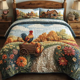 Farm Fresh 3-Piece Quilted Bedding Set NCU0NVH401