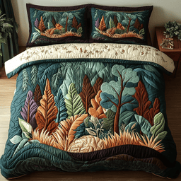Forest Escape 3-Piece Quilted Bedding Set NCU0NVH726