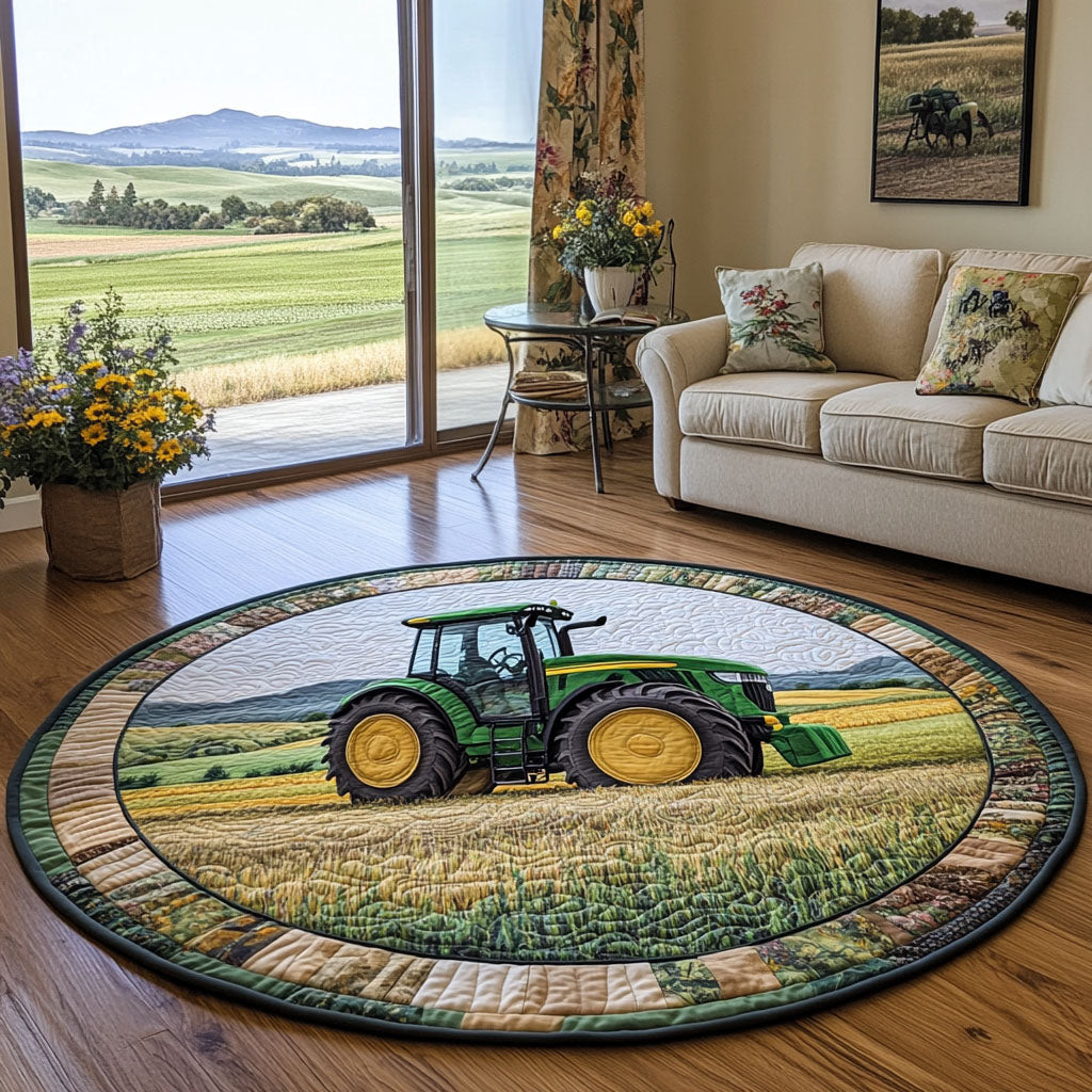 Green Machinery Quilted Round Mat NCU0PTT368