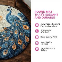 Red Pickup Paradise Quilted Round Mat NCU0DDK231