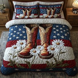 Patriot Floral Boost 3-Piece Quilted Bedding Set GFTONT791
