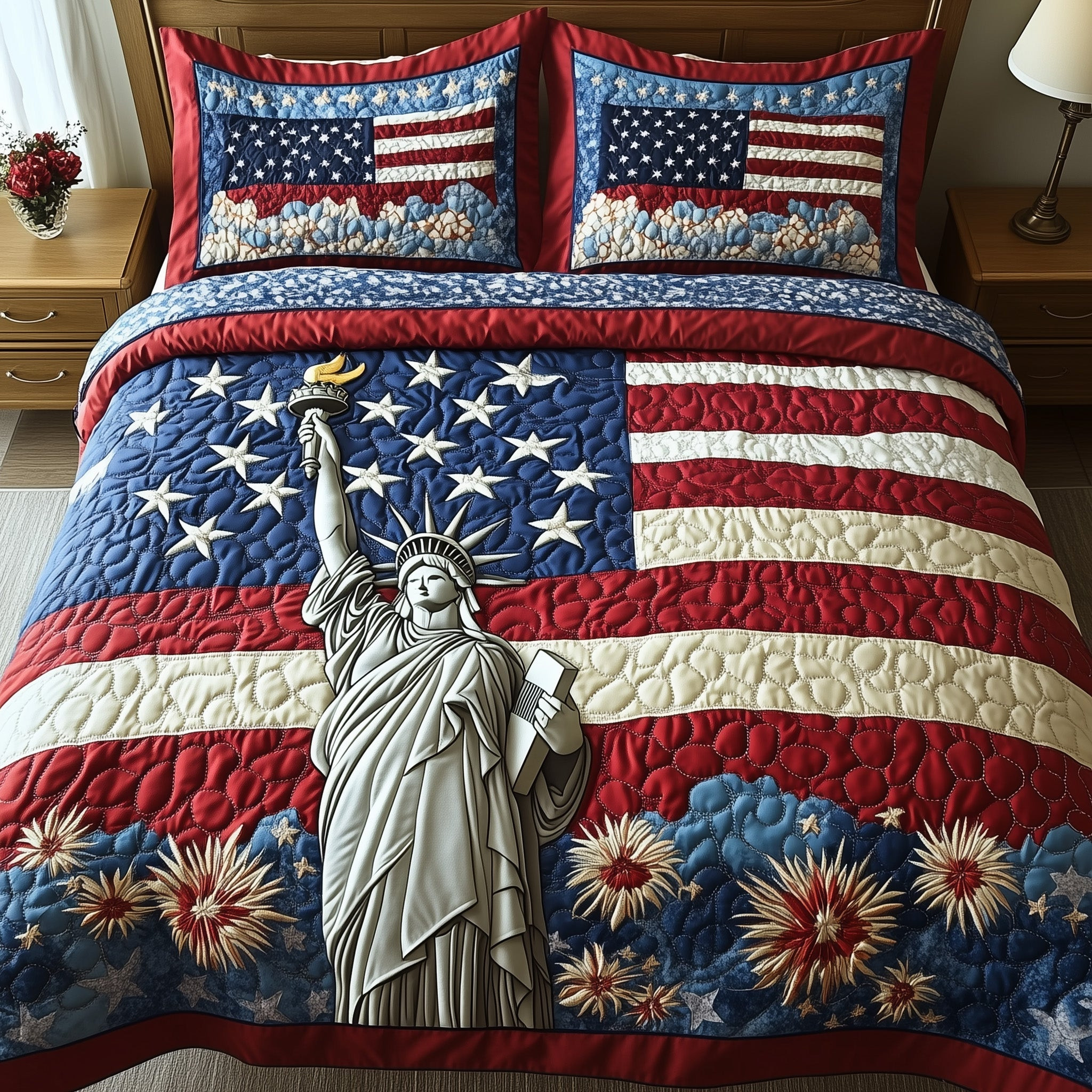 4th of July 3-Piece Quilted Bedding Set GFTOTP8255