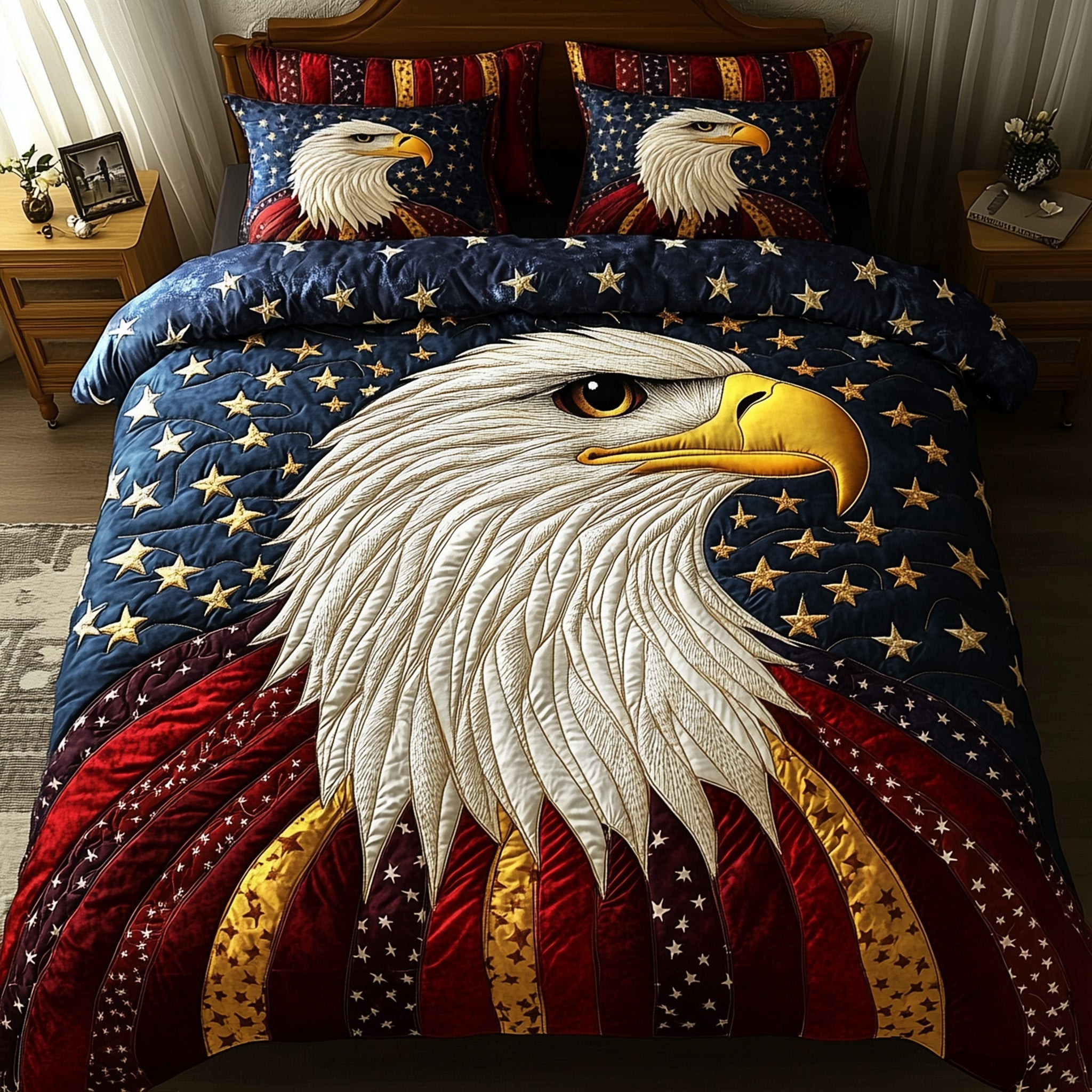 Wings of Liberty 3-Piece Quilted Bedding Set GFTOTP5923