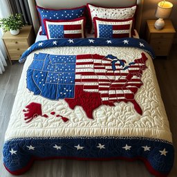4th of July 3-Piece Quilted Bedding Set GFTOTP8247