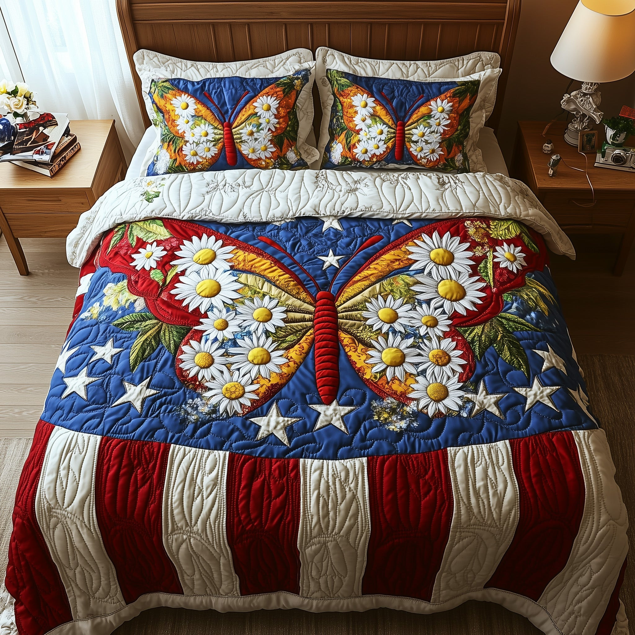 Liberty Butterfly 3-Piece Quilted Bedding Set GFTOTP6980