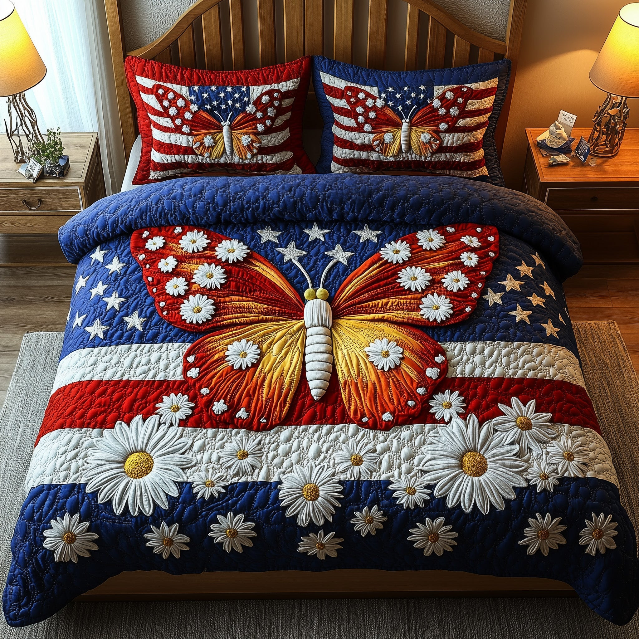 Liberty Butterfly 3-Piece Quilted Bedding Set GFTOTP6979