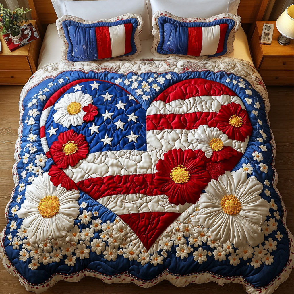 Floral Liberty 3-Piece Quilted Bedding Set NCU0NT7410