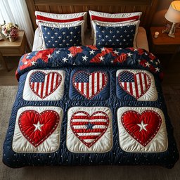 Braveheart Stars 3-Piece Quilted Bedding Set NCU0NT7401