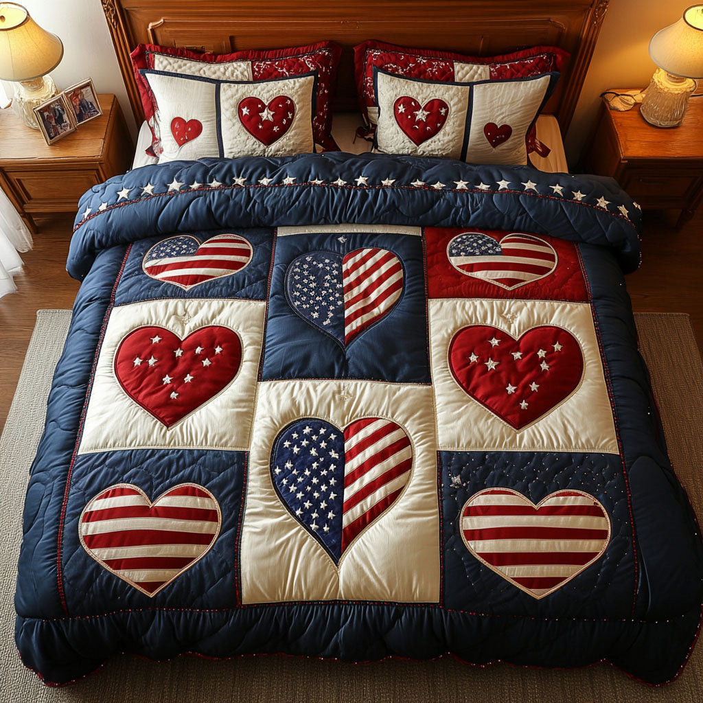 Liberty Beats 3-Piece Quilted Bedding Set NCU0NT7405