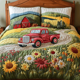Rustic Roads 3-Piece Quilted Bedding Set NCU0VH4134