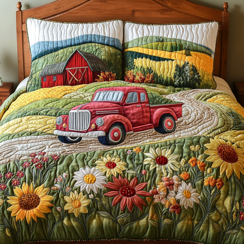 Rustic Roads 3-Piece Quilted Bedding Set NCU0VH4134