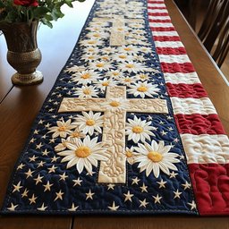 Heavenly Honor Quilted Table Runner NCU0NT4674