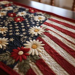 The Land of the Free Quilted Table Runner NCU0PT4849