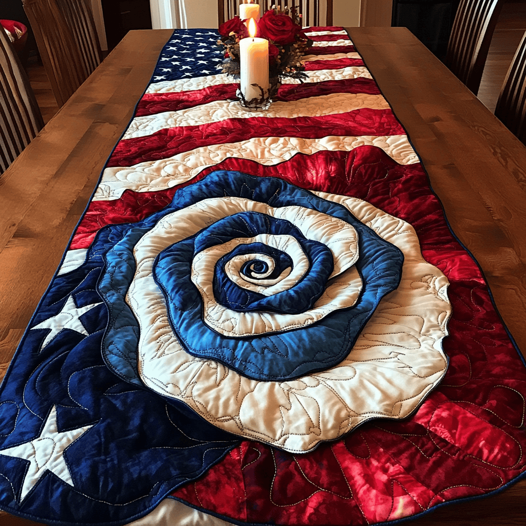 Bold Stripes Quilted Table Runner NCU0VH5393