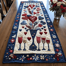 Patriotic Bliss Quilted Table Runner NCU0VH2615