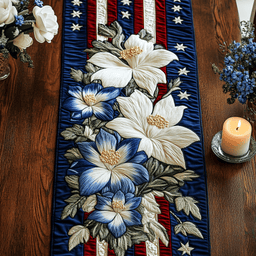 Petal Paradise Quilted Table Runner NCU0VH4482