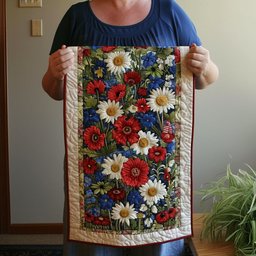 Old Glory Charm Quilted Table Runner NCU0PT4819