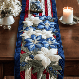 Garden Serenity Quilted Table Runner NCU0VH4475