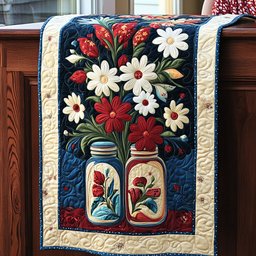 The Liberty Weave Quilted Table Runner NCU0PT4823