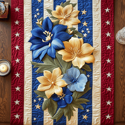 Elegant Blooms Quilted Table Runner NCU0VH4476