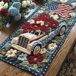 Patriotic Journey Quilted Table Runner NCU0PT5378