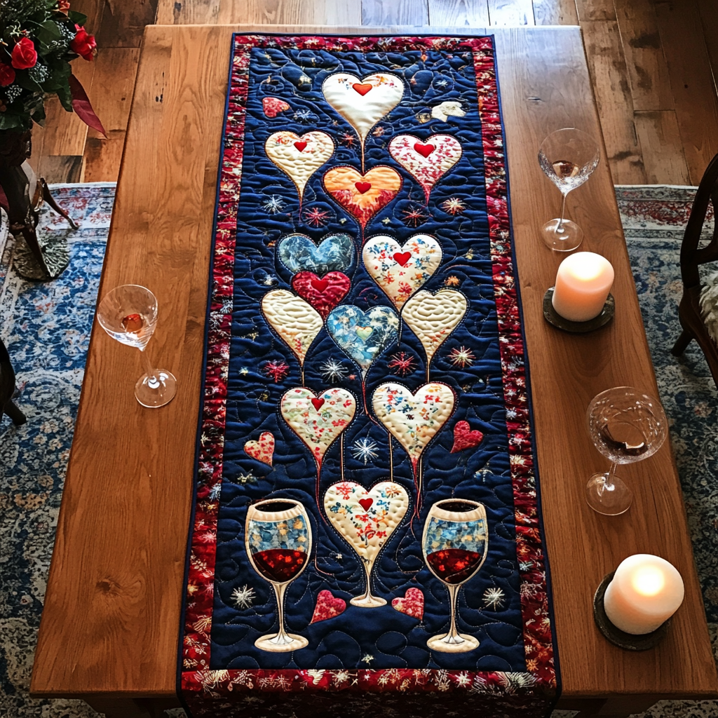 Patriotic Parade Quilted Table Runner NCU0VH2620