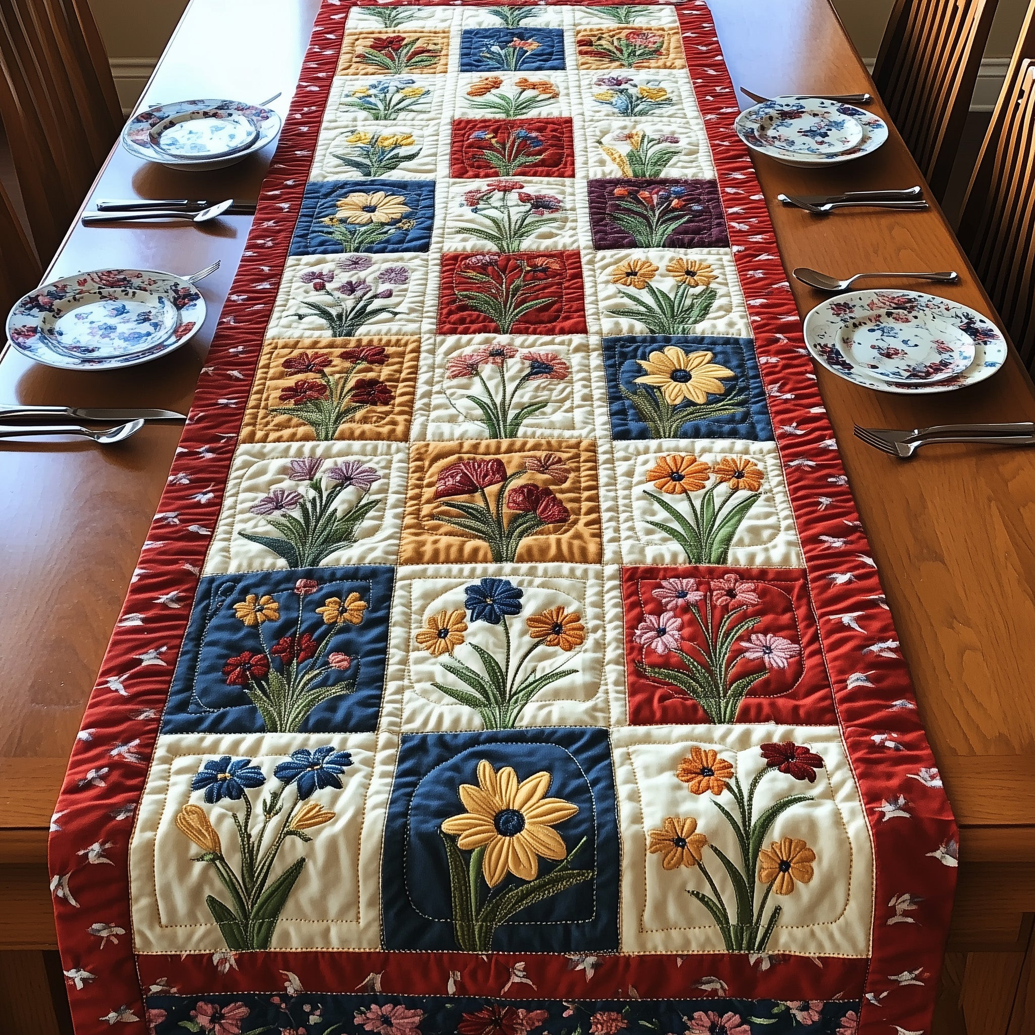 Patriot Petal Quilted Table Runner GFTONT873