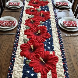 Hibiscus Quilted Table Runner GFTONT783