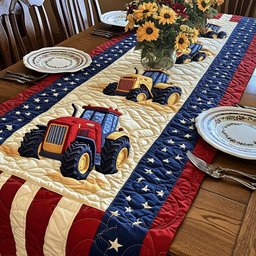Rustic Farm Tractor Quilted Table Runner GFTOTP6052