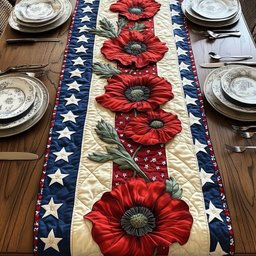 Poppies Quilted Table Runner GFTONT779