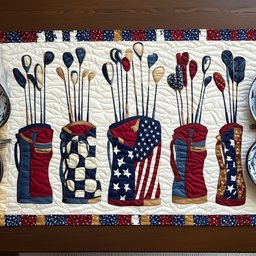 Patriotic Golfer Quilted Table Runner GFTONT603