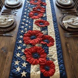 Poppies Quilted Table Runner GFTONT782